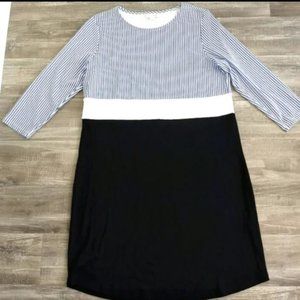 J. Jill Small Dress Pinstripe & Black